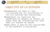 OBJECTIFS DE LA SESSION