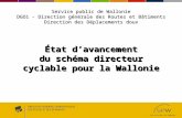 État d’avancement du schéma directeur cyclable pour la Wallonie