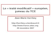 Le « traité modificatif » européen, jumeau du TCE