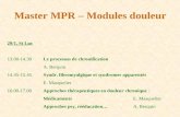 Master MPR – Modules douleur