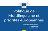Politique de Multilinguisme et priorités européennes
