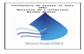 Conférence de Presse 21 mars 2003 Ministre de l’Intérieur Michel Wolter