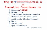 Une Brève  Introduction  à  la Fondation Canadienne  de  l’IEEE