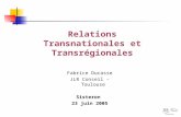 Relations Transnationales et Transrégionales