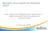 Rendez-vous Santé en français 2010