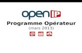 Programme Opérateur (mars 2013)