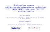 Indexation sonore :  recherche de composantes primaires pour une structuration audiovisuelle