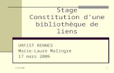Stage Constitution d’une bibliothèque de liens