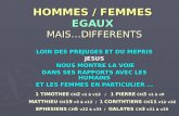 HOMMES / FEMMES EGAUX MAIS…DIFFERENTS