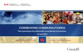 CONNEXIONS COMMUNAUTAIRES Pour promouvoir les collectivités accueillantes et inclusives