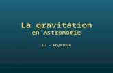 La gravitation en Astronomie