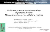 Multicomponent two-phase flow  in porous media:  Macro - kinetics of oscillatory  regims