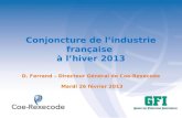Conjoncture de l’industrie française  à l’hiver 2013