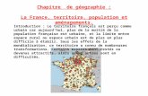 Chapitre  de géographie : La France, territoire, population et aménagements.