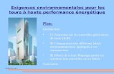 Exigences environnementales pour les tours à haute performance énergétique