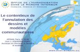 Le contentieux de l’annulation des dessins et modèles communautaires APRAM, Paris, 07.12.06