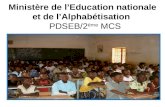 Ministère de l’Education nationale et de l’Alphabétisation  PDSEB/2 ème  MCS