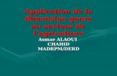 Application de la dimension genre au secteur de l’agriculture Asmae ALAOUI  CHAHID MADRPM/DERD