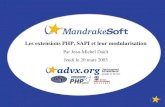 Les extensions PHP, SAPI et leur modularisation Par Jean-Michel Dault Jeudi le 20 mars 2003