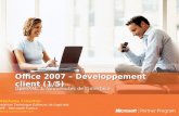 Office 2007 – Développement client  (1/5)
