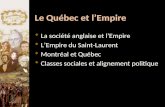 Le Québec et l’Empire
