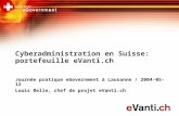 Cyberadministration en Suisse: portefeuille eVanti.ch