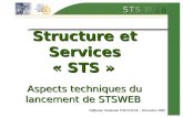 Structure et Services « STS » Aspects techniques du lancement de STSWEB
