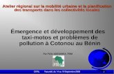 Émergence et développement des taxi-motos et problèmes de pollution à Cotonou au Bénin