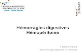 Hémorragies digestives Hémopéritoine