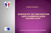 DISPOSITIF DE PREVENTION  ANTI-CAMBRIOLAGES SAISON 2010