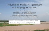 Prévisions Méso-NH pendant la campagne AMMA