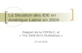 La Situation des IDE en Amérique Latine en 2009