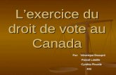 L’exercice du droit de vote au Canada
