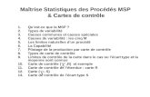 Maîtrise Statistiques des Procédés MSP  & Cartes de contrôle