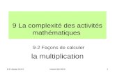 9 La complexité des activités mathématiques