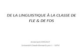 De la linguistique à la classe de  fle  & DE FOS