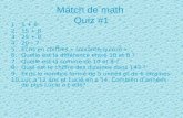 Match de math  Quiz #1