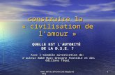construire la  « civilisation de l’amour »