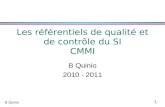 Les référentiels de qualité et de contrôle du SI CMMI