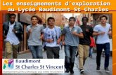 Les enseignements d’exploration  au Lycée Baudimont St Charles