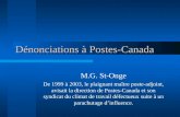 Dénonciations à Postes-Canada