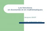 Les fonctions en économie et en mathématiques