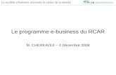 Le programme e-business du RCAR