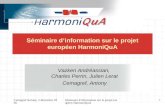 Séminaire d’information sur le projet européen HarmoniQuA
