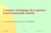 L’analyse stratégique de la gestion environnementale (ASGE)
