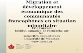 Migration et développement économique des communautés francophones en situation minoritaire