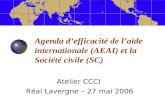 Agenda d’efficacité de l’aide internationale (AEAI) et la Société civile (SC)