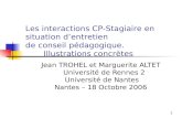 Jean TROHEL et Marguerite ALTET    Université de Rennes 2 Université de Nantes