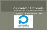 Assemblée Générale Association des Ingénieurs  Polytech  Lille
