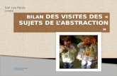 BILAN  DES VISITES DES  «  SUJETS DE Lâ€™ABSTRACTION »